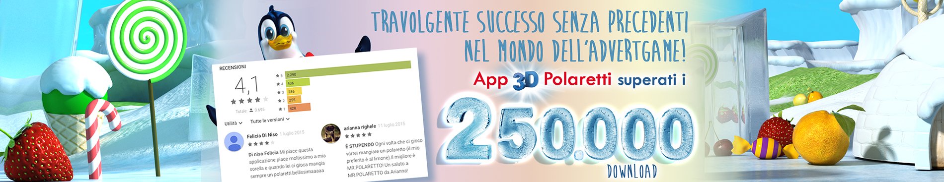 250.000 download App Polaretti